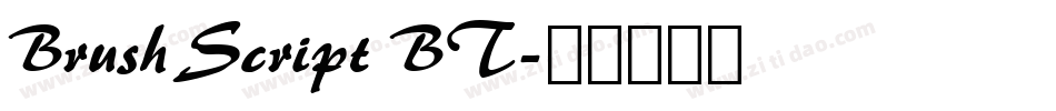 Brush Script BT字体转换